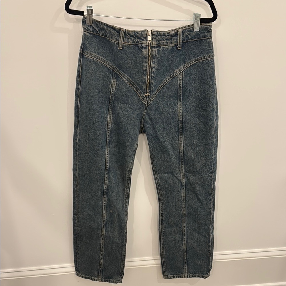 Zara Blue Ankle Cropped Jeans